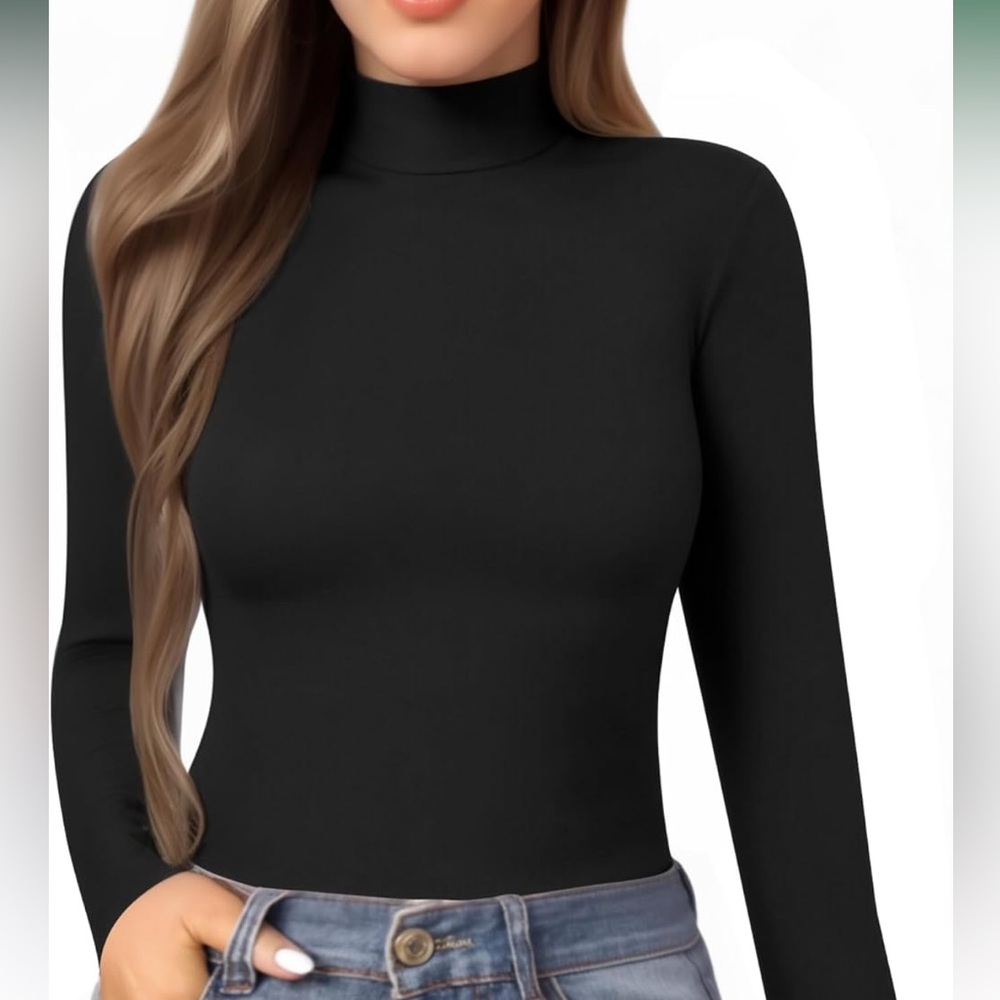 MANGOPOP Women’s Mock Turtleneck